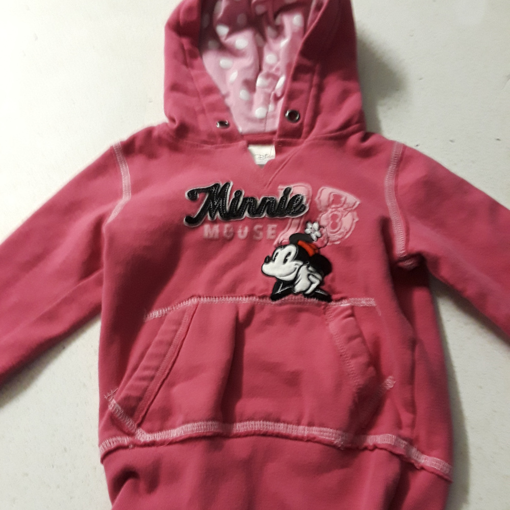 Disney Store pink Minnie Mouse hoodie